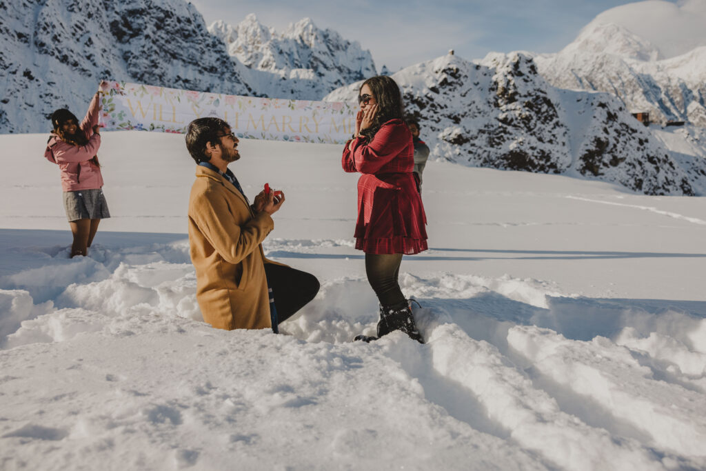 You'll know you planned a great surprise proposal in Denali by your partner's reaction in the photos!