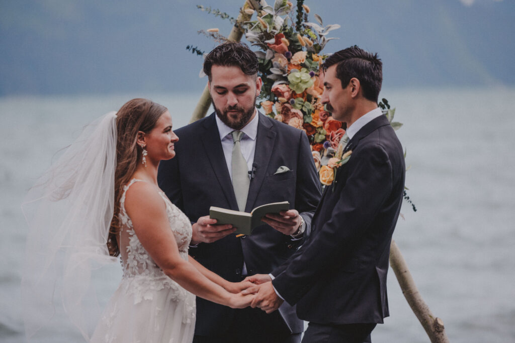 Caitlin and Brian planned an elopement in Seward, Alaska over a bigger wedding, but still included friends and family.